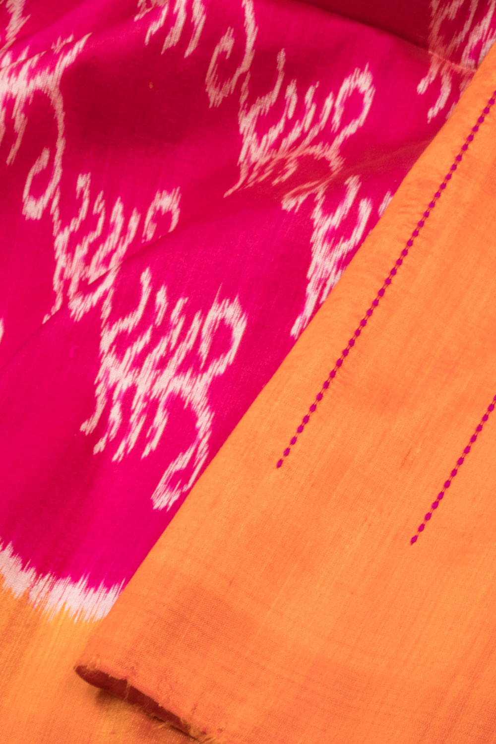 Hot Pink Handloom Odisha Mulberry Silk Saree