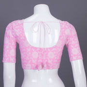 Light Pink Banarasi  Cotton Blouse