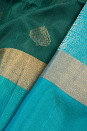 Green Handloom Kanjivaram Silk Saree 