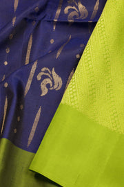 Blue Handloom Kanjivaram Silk Saree 10070704 - Avishya