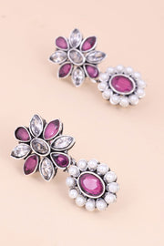 Oxidised Floral Earring 