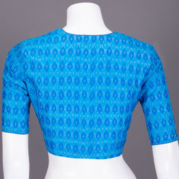 Blue Ikat Silk Cotton Blouse