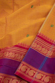 Yellow Handloom Kanchi Cotton Saree
