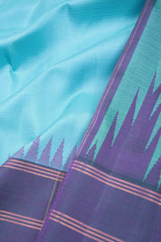 Blue Handloom Kanjivaram Silk Saree