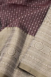 Brown Kanjivaram Soft Silk Saree