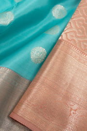 Blue Kanjivaram Blended Silk Saree