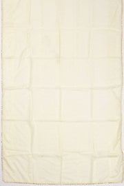 Cream Embroidered Silk 3-Piece Salwar Suit Material 10072070