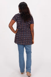 Brown Coffee Jahota Hand Block Cotton Kurti 10072358