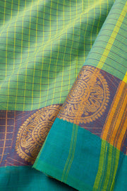 Green Handloom Chettinad Cotton Saree 10072667