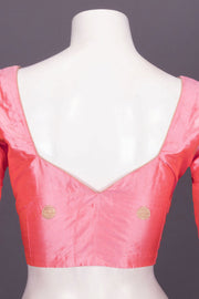 Peach Orange Banarasi Katan Silk Blouse 10073415