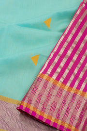 Blue Handloom Maheshwari Saree 10073721