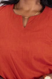  Red Handcrafted Stripes Cotton Crop Top 10073980