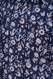 Blue Half Sleeve Jahota Printed Cotton Mens Shirt 10074323