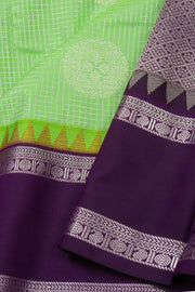 Green Lightweight Fancy Kanjivaram Silk Saree with Contrast Pallu 10074880