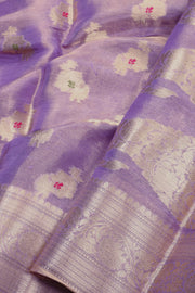 Purple Banarasi Tissue Silk Saree 10074699