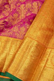 Cherry Magenta Bridal Kanjivaram Tissue Silk Pure Zari Saree 10074751