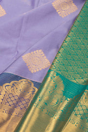 Lavender Kanjivaram Vegan Silk Saree with Contrast Pallu 10074872