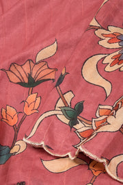 Pink Printed Kalamkari Semi Tussar Silk Saree 10074914