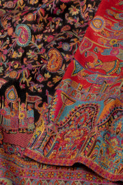 Black Handloom Kashmir Kani Silk Saree 10075405