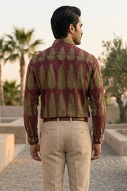 Maroon Bagh Printed Full Sleeve Men's Cotton Shirt 10075448