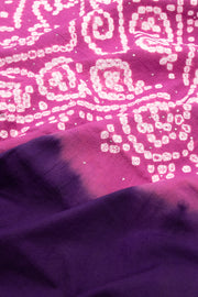 Purple Bandhani Mukaish Embroidery 3 -  Piece Salwar Suit Material 10075470