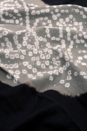 Grey Bandhani Mukaish Embroidery 3 Piece Salwar Suit Material 10075474