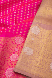 Pink Monotone Kanjivaram Pure Zari Saree 10075518