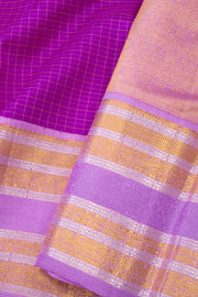 Dark Magenta Korvai Kanjivaram Silk Saree 10075521