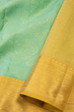Turquoise Green Nakashi Kanjivaram Silk Saree 10075523