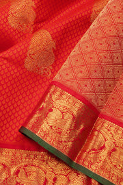 Husker Red Nakashi Kanjivaram Silk Saree 10075525