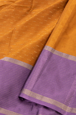 Kanjivaram Vegan Viscose Silk Saree Light Brown Color Block Design 10075554