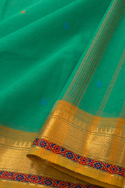 Blue Handloom Chettinad Cotton Saree 10075830