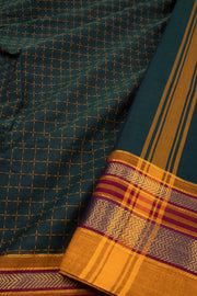 Green Handloom Chettinad Cotton Saree 10075906