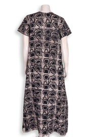 Grey Batik Printed Cotton Nightwear 10076176