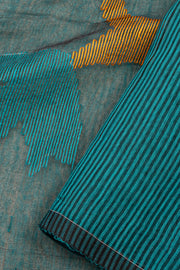 Green Handloom Jamdani Cotton Saree 10076435