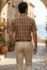 Brown Bagh Printed Full Sleeve Men's Cotton Shirt 10076854
