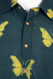 Indigo Handblock Print Pre-Washed Pure Cotton Shirt 10076867