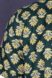 Ajrakh Cotton Men's Short Kurta With Slim-Fit Design & Front Pocket 10076897