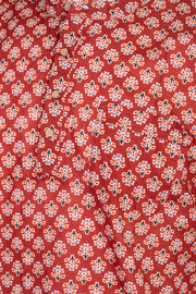 Ajrakh Cotton Men's Short Kurta With Slim-Fit Design & Front Pocket 10076898