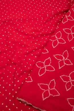 Pink Bandhani Mulberry Silk Saree 10076911