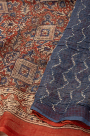 Red Kota Silk Cotton Saree Without Blouse 10076921