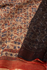 Brown Kota Silk Cotton Saree Without Blouse 10076922