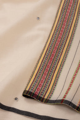 Off White Handloom Bhujodi Cotton Saree Without Blouse 10076930