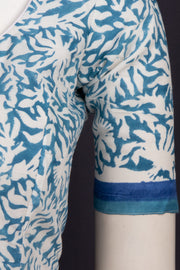 Blue Dabu Printed Cotton Blouse 10076961