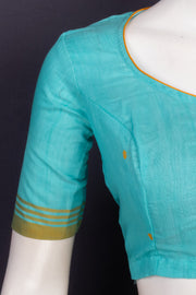 Blue Chanderi Silk Cotton Blouse 10076970