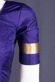 Deep Violet Kanjivaram Soft Silk Blouse 10076981