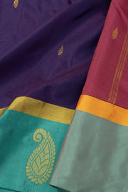 Deep Purple Kanjivaram Vegan Silk Saree 10077088