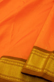 Orange Kanjivaram Vegan Silk Saree 10077093