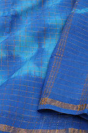 Blue Handcrafted Sungudi Cotton Saree 10077119