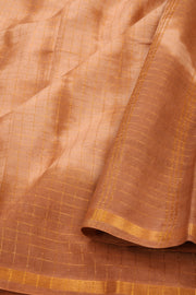 Beige Handcrafted Sungudi Cotton Saree 10077123